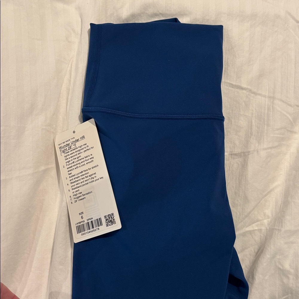 NWT lululemon athletica Teal Leggings Wunder Under, 6 - Picture 3 of 5